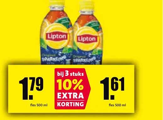 Lipton 100% Zero Sugar 500 ml bij 3 stuks 10% EXTRA KORTING