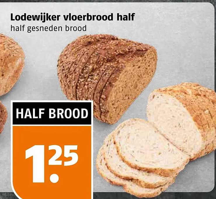 Lodewijker vloerbrood half gesneden brood