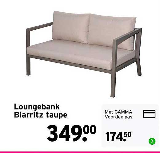 Loungebank Biarritz taupe