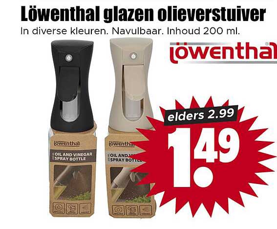 Löwenthal glazen olievierstuiwer elders 2.99