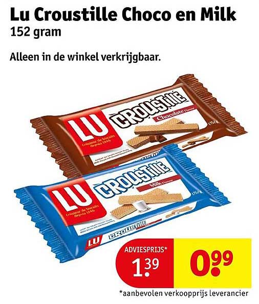 Lu Croustille Choco en Milk 152 gram