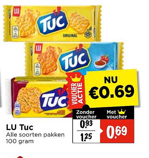 LU Tuc Alle soorten pakken 100 gram