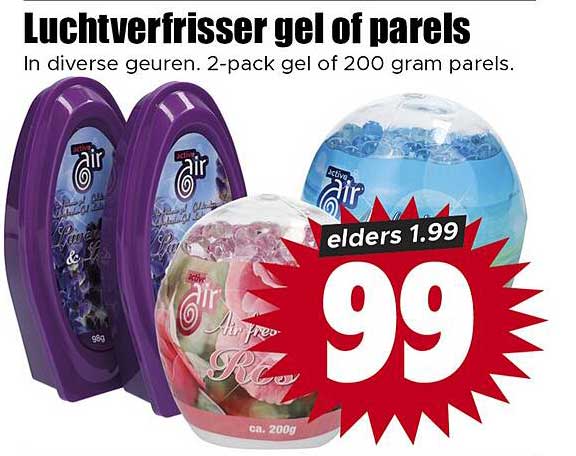 Luchtverfrisser gel of parels