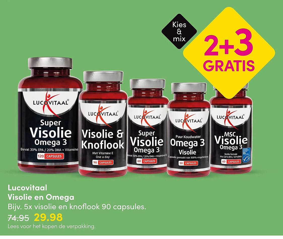 Lucovitaal Visolie en Omega 2+3 GRATIS