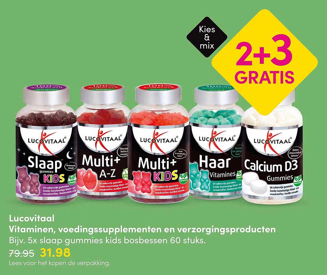 Lucovitaal Vitaminen, voedingssupplementen en verzorgingsproducten 2+3 GRATIS