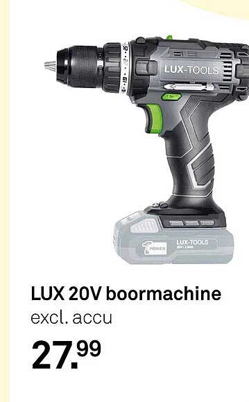 LUX 20V boormachine excl. accu