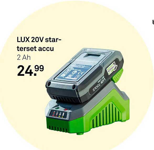 LUX 20V star-terset accu 2 Ah