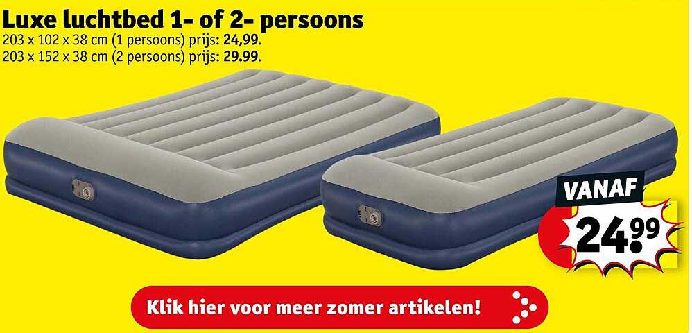 Luxe luchtbed 1- of 2-persoons