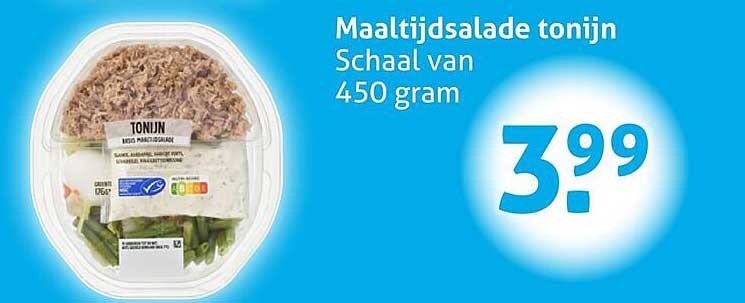 Maaltijdsalade tonijn Schaal van 450 gram