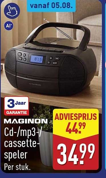 MAGINON Cd-/mp3-/cassette-speler Per stuk.