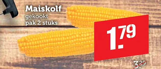 Maiskolf gekookt pak 2 stuks