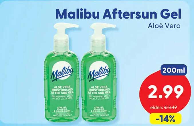 Malibu Aftersun Gel Aloë Vera 200ml