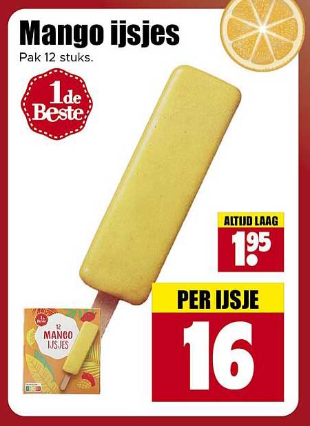 Mango ijsjes Pak 12 stuks 1de Beste