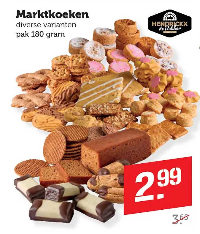 Marktkoeken diverse varianten pak 180 gram