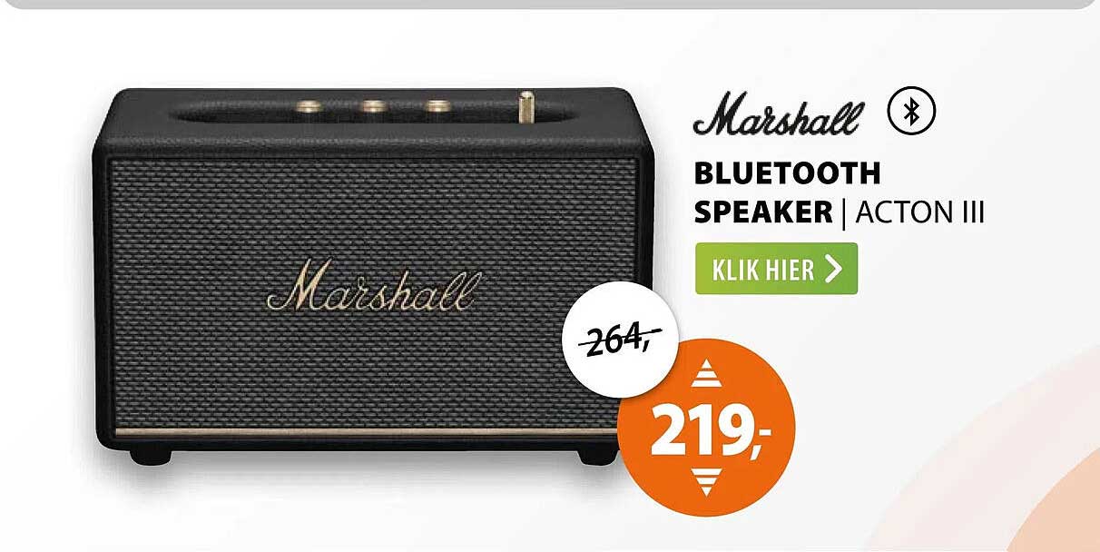 Marshall Bluetooth Speaker Action III