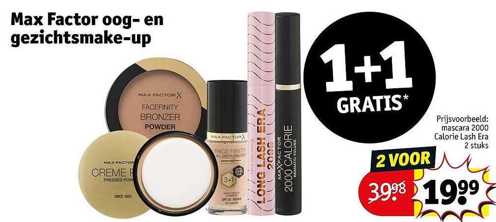 Max Factor oog- en gezichtsmake-up 1+1 gratis