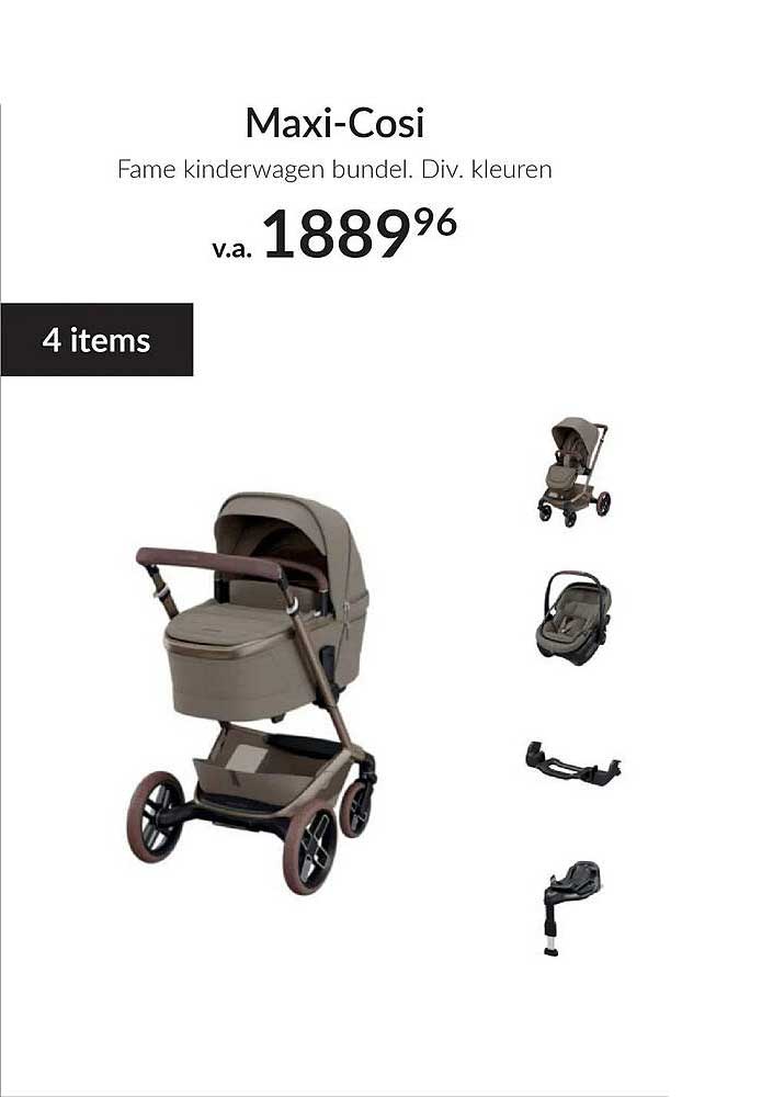 Maxi-Cosi Fame kinderwagen bundel. Div. kleuren