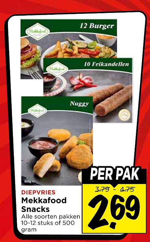 Mekkafood Snacks Alle soorten pakken 10-12 stuks of 500 gram PER PAK