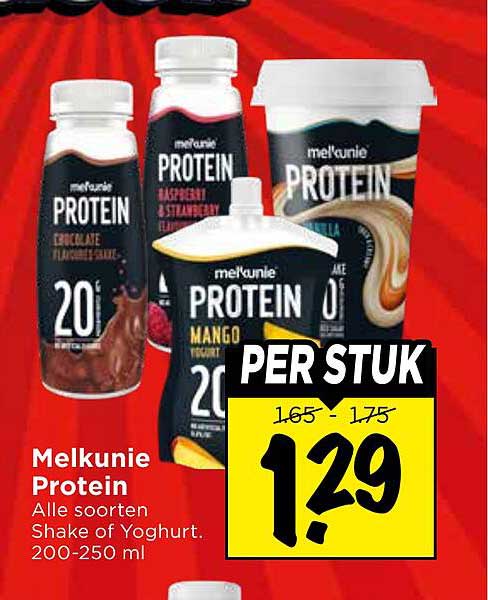 Melkunie Protein Alle soorten Shake of Yoghurt. 200-250 ml PER STUK