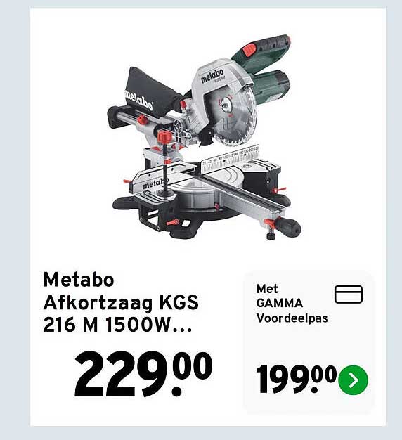 Metabo Afkortzaag KGS 216 M 1500W...