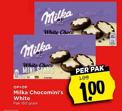 Milka Chocomini's White Pak 150 gram