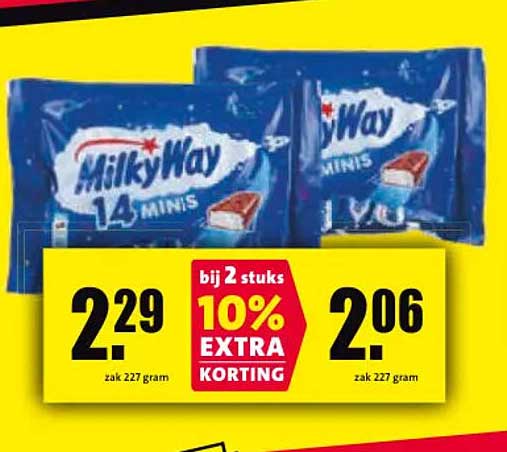 Milky Way Minis bij 2 stuks 10% EXTRA KORTING