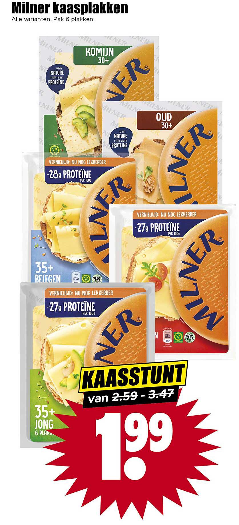 Milner kaasplakken KAASSTUNT