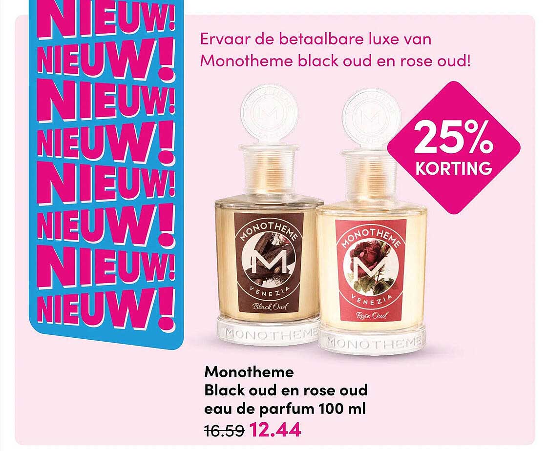 Monotheme Black oud en rose oud eau de parfum 100 ml