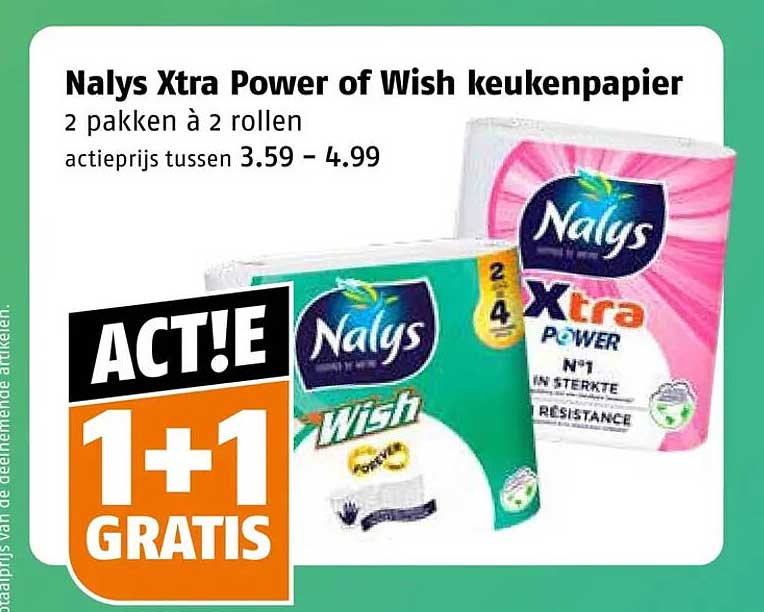 Naly's Xtra Power of Wish keukenpapier 1+1 gratis