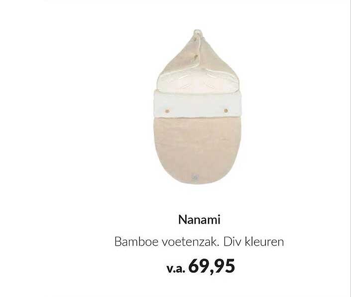 Nanami Bamboe voetenzak. Div kleuren