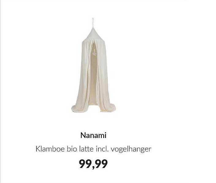 Nanami Klamboe bio latte incl. vogelhanger
