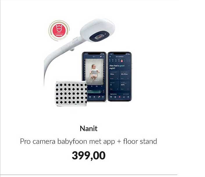 Nanit Pro camera babyfoon met app + floor stand