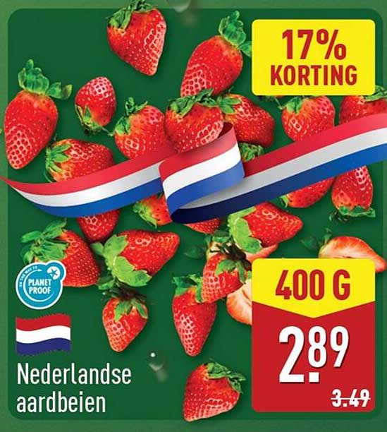 Nederlandse aardbeien 17% korting