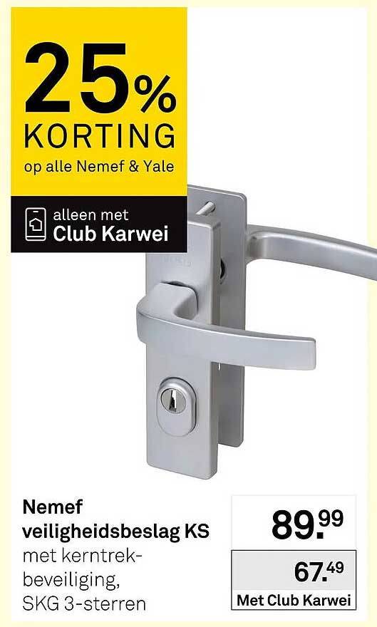 Nemet veiligheidsbeslag KS met kerntrekbeveiliging, SKG 3-sterren