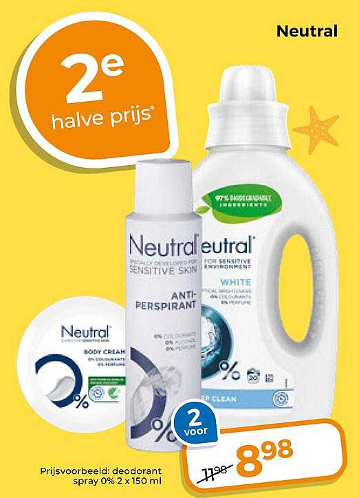 Neutral 2e halve prijs