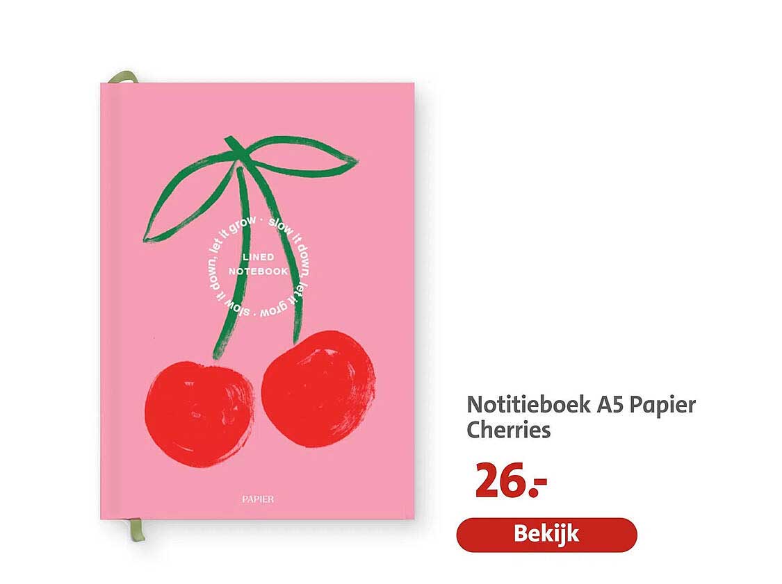 Notitieboek A5 Papier Cherries