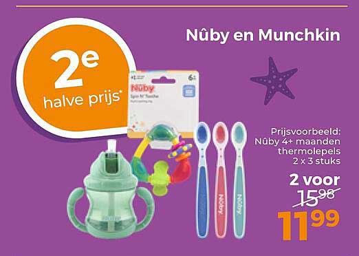 Nûby en Munchkin 2e halve prijs