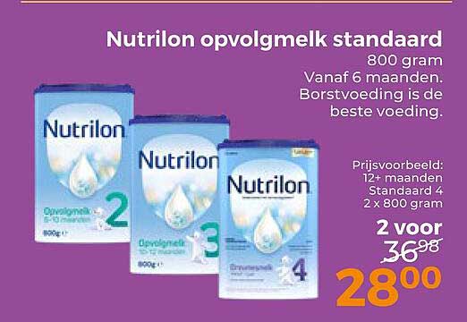 Nutrilon opvolgmelk standaard 800 gram Vanaf 6 maanden. Borstvoeding is de beste voeding.