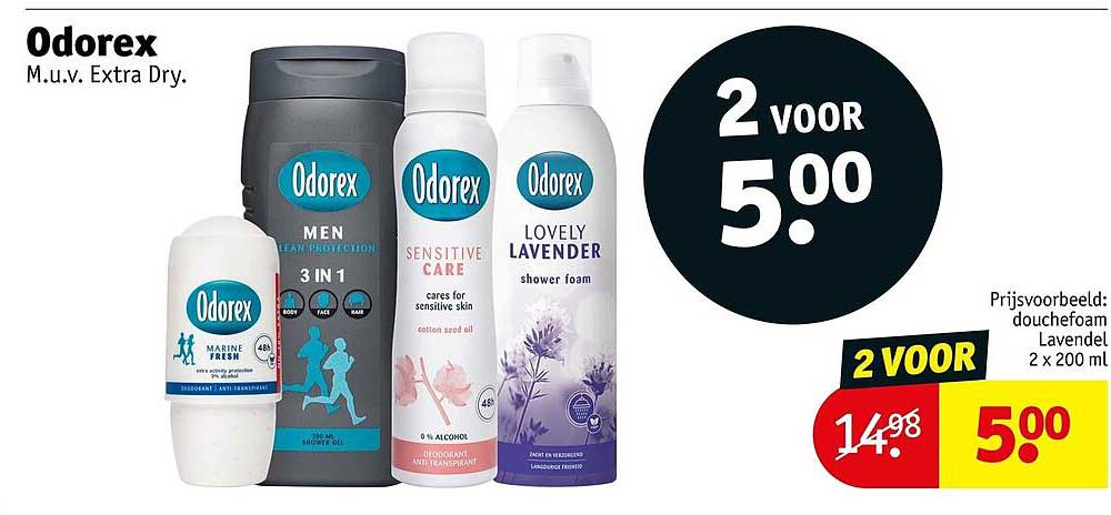 Odorex M.u.v. Extra Dry. 2 voor 5.00
