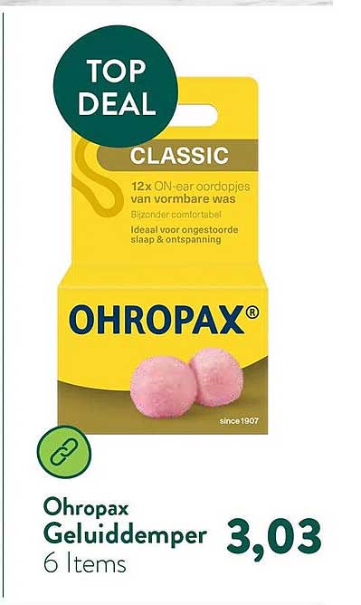Ohropax Geluiddemper