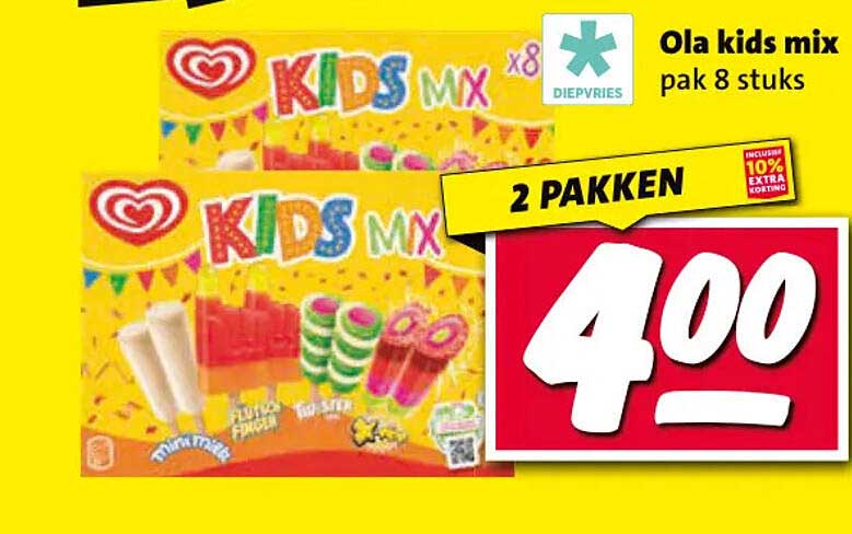 Ola kids mix pak 8 stuks 2 pakken