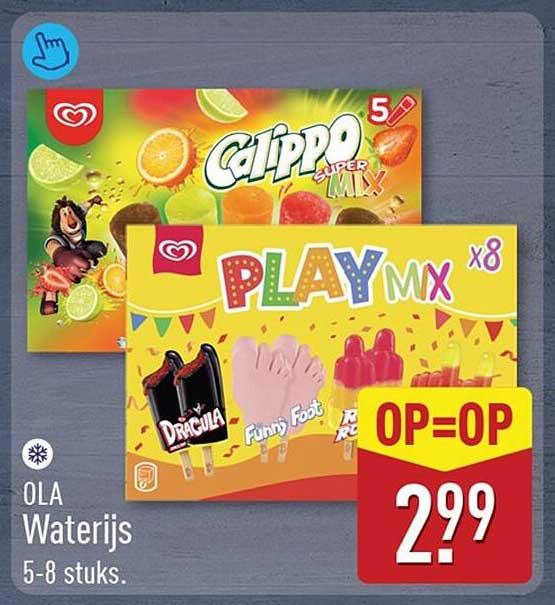 OLA Waterijs 5-8 stuks. OP=OP
