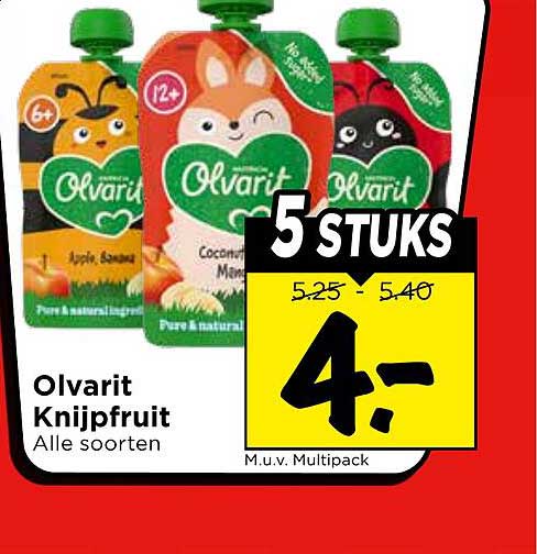 Olvarit Knijpfuit Alle soorten 5 STUKS