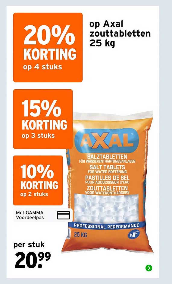 op Axal zouttabletten 25 kg