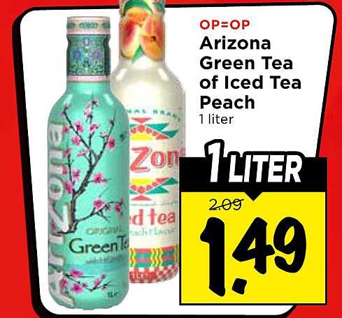 OP=OP Arizona Green Tea of Iced Tea Peach 1 liter