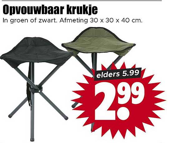 Opvouwbaar krukje