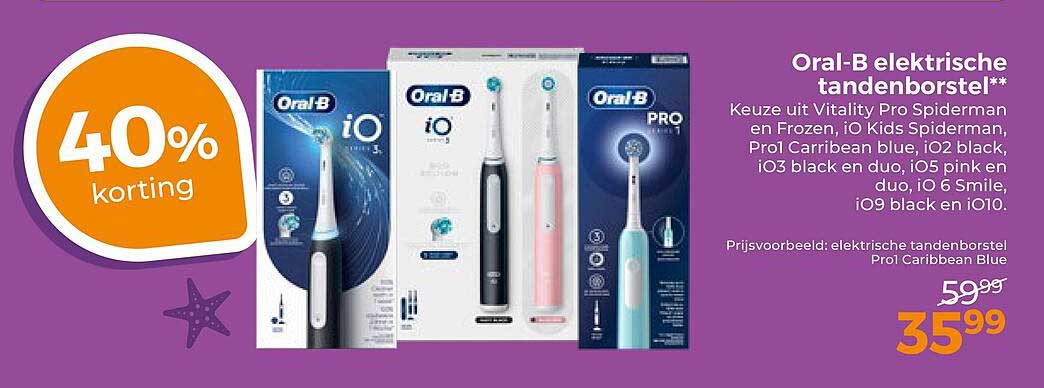 Oral-B elektrische tandenborstel** 40% korting