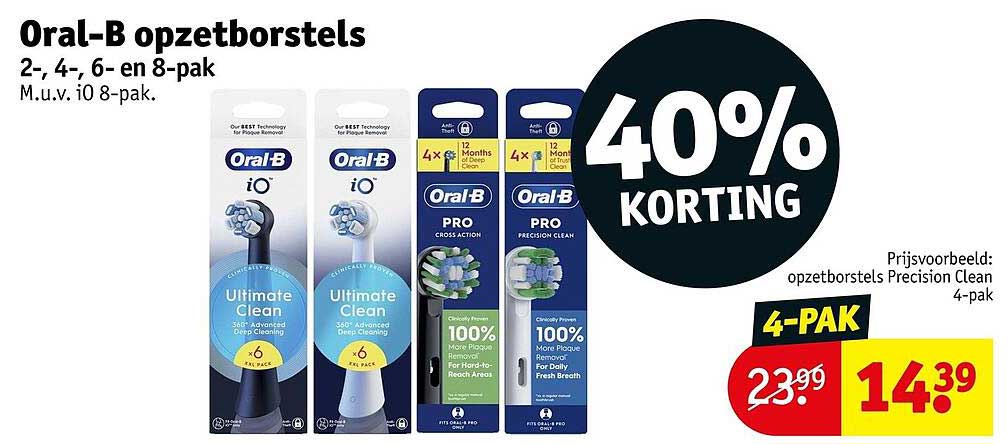 Oral-B opzetborstels 2-, 4-, 6- en 8-pak