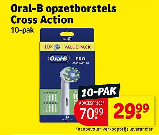 Oral-B Opzetborstels Cross Action 10-pak
