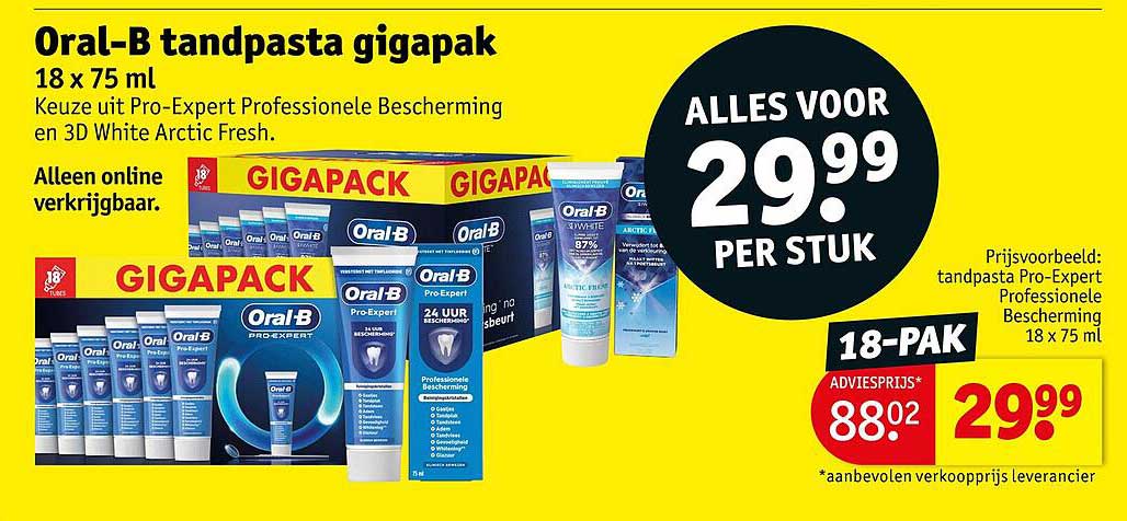 Oral-B tandpasta gigapak 18 x 75 ml